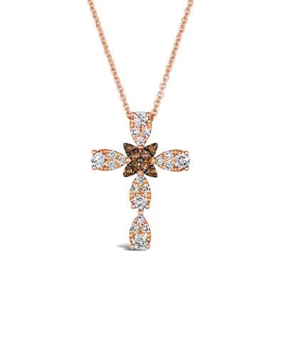 LE VIAN LE VIAN® SYMBOLS OF FAITH 14K ROSE GOLD 0.41 CT. TW. DIAMOND CROSS PENDANT