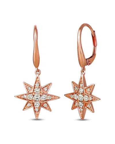 Le Vian Symbols Of Protection 14k Rose Gold 0.10 Ct. Tw. Diamond Earrings In Pink