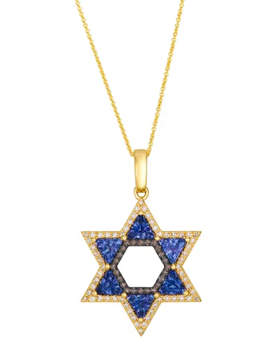 Le Vian Tanzanite (1-3/4 Ct. T.w.) & Diamond (3/8 Ct. T.w.) Pendant Necklace In 14k Honey Gold