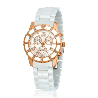 Le Vian Time Chronograph Quartz Diamond White Dial Ladies Watch Zrpa 211
