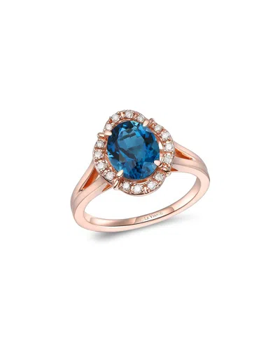 Le Vian ® Tranquility 14k Rose Gold 1.91 Ct. Tw. Diamond & London Blue Topaz Cocktail Ring