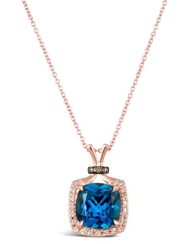 Le Vian Tranquility 14k Rose Gold 4.62 Ct. Tw. Diamond & Topaz Pendant Necklace