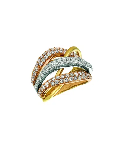 LE VIAN LE VIAN® TRI COLOR GLADIATOR 14K 1.87 CT. TW. DIAMOND COCKTAIL RING