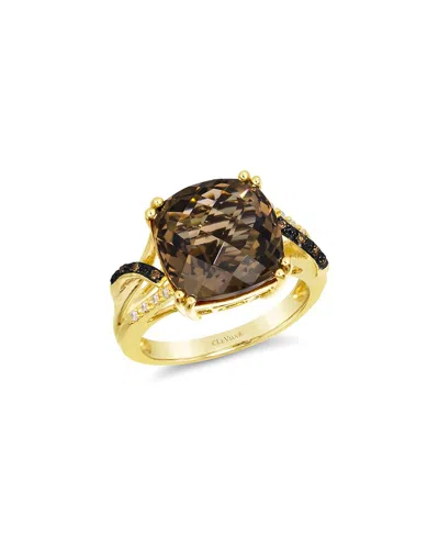 LE VIAN LE VIAN® TWIST SHANK 14K 6.81 CT. TW. DIAMOND & QUARTZ RING