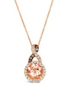 Le Vian Peach Morganite (1-3/8 Ct. T.w.), Nude Diamond (1/4 Ct. T.w.) & Chocolate Diamond (1/20 Ct. T.w.) Ro