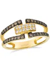 Le Vian Vanilla Diamond (0.13 Ct. T.w.) And Chocolate Diamond Ring (0.34 Ct. T.w.) In 14k Honey Gold In Gold