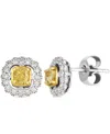Le Vian Vanilla Diamond (0.15 Ct. T.w.) And Yellow Diamond ( 0.60 Ct. T.w.) Earring In 14k Two Tone Gold In Metallic