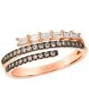 Le Vian Vanilla Diamond (0.19 Ct. T.w.) And Chocolate Diamond (0.23 Ct. T.w.) Ring In 14k Strawberry Gold In Gold