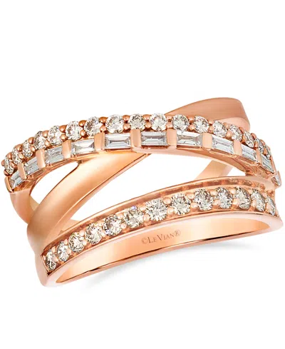 Le Vian Vanilla Diamond (0.19 Ct. T.w.) And Nude Diamond (0.64 Ct. T.w.) Ring In 14k Strawberry Gold