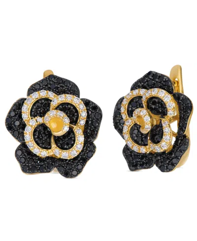 Le Vian Vanilla Diamond (0.34 Ct. T.w.) & Blackberry Diamond (1.10 Ct. T.w.) Stud Earrings In 14k Honey Gold