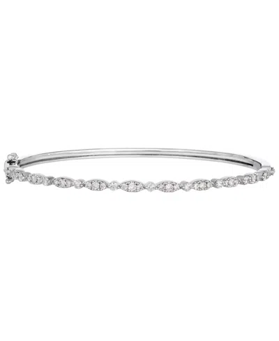 Le Vian Vanilla Diamond (1.01 Ct. T.w.) Couture Bangle In Platinum In Silver