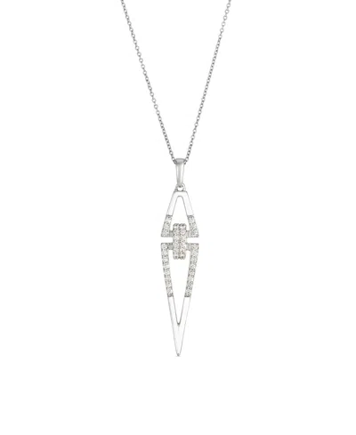 Le Vian Vanilla Diamond (.34 Ct. T.w.) Asymmetric Pendant Necklace In 14k Vanilla Gold In White