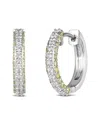 Le Vian ® Vanilla Huggies Platinum 0.74 Ct. Tw. Diamond Hoops Earrings In Silver