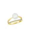 Le Vian ® Vanilla Pearls™ 14k 0.16 Ct. Tw. Diamond & Fresh Water Pearl & 8-9mm Pearl Cocktail Ring
