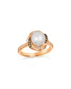 Le Vian Vanilla Pearls 14k Rose Gold 0.14 Ct. Tw. Diamond & 8-9mmmm Pearl Ring