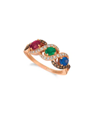 Le Vian Vivids 14k Rose Gold 0.67 Ct. Tw. Diamond & Sapphire Ring