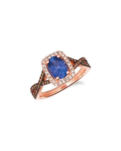 Le Vian Vivids 14k Rose Gold 1.16 Ct. Tw. Diamond & Tanzanite Ring
