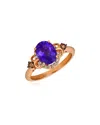 Le Vian Vivids 14k Rose Gold 1.58 Ct. Tw. Diamond & Amethyst Ring