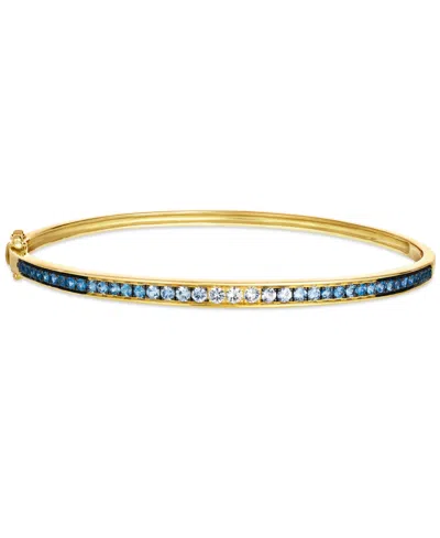 Le Vian White Sapphire (0.17 Ct. T.w.) And Sapphire Ombres (0.97 Ct. T.w.) Bracelet In 14k Honey Gold