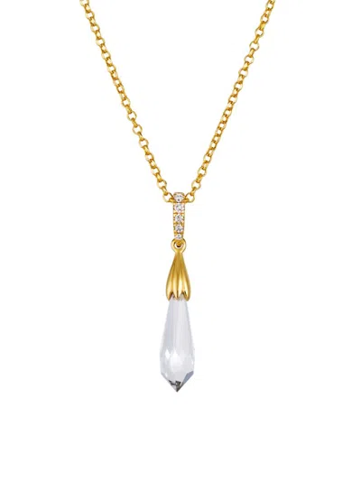 Le Vian Women's 14k Honey Gold, Nude Diamonds & Crystal Drop Pendant Necklace
