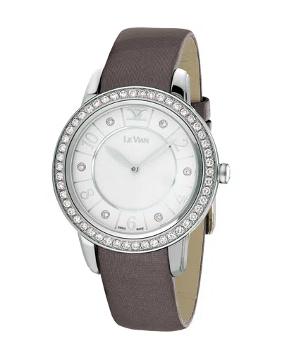 Le Vian Women's Leather Diamond Watch