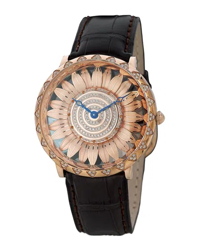 Le Vian ® Women's Sunflower Diamond Watch In Brown