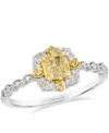 Le Vian Yellow Diamond (0.38 Ct. T.w.) And Vanilla Diamond (0.13 Ct. T.w.) Ring In 14k Two Tone Gold In Metallic