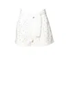 Le Volière Le Voliere Shorts Bianchi Con Strass In White