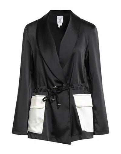 Le Volière Woman Blazer Black Size M Polyester, Elastane