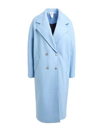 Le Volière Woman Coat Light Blue Size S Polyester