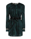 Le Volière Woman Mini Dress Dark Green Size S Viscose, Polyester, Elastane In Green