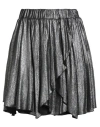 Le Volière Woman Mini Skirt Charcoal Size S Viscose