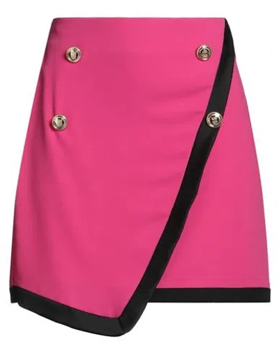 Le Volière Woman Mini Skirt Fuchsia Size L Polyester In Pink