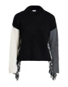 Le Volière Woman Sweater Black Size M Acrylic, Virgin Wool, Viscose, Alpaca Wool In Multi