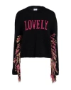 Le Volière Woman Sweater Black Size S Acrylic, Synthetic Fibers, Wool, Mohair Wool, Alpaca Wool In Black