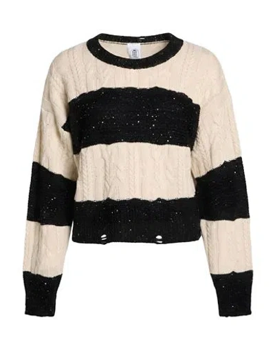 Le Volière Woman Sweater Black Size Xs/s Acrylic, Viscose, Wool, Alpaca Wool, Polyester In Multi
