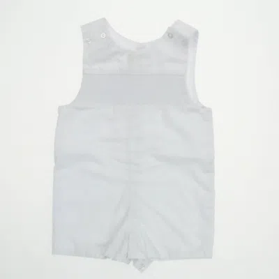 Le' Za Me Kids' Girls White Overall Shorts