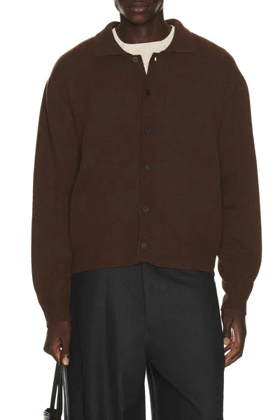 Le17septembre Alpaca Blend Shirt Cardigan In Brown