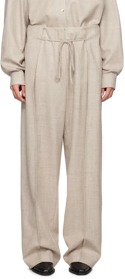Le17septembre Beige Drawstring Trousers