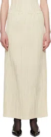 Le17septembre Beige Freya Pleats Midi Skirt In Beige