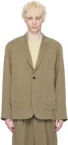 Le17septembre Beige Oversized Blazer In Beige