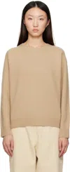 Le17septembre Beige Raglan Sweater In Brown