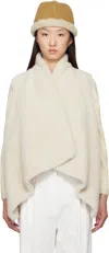 Le17septembre Beige Shawl Collar Faux-shearling Vest In White