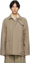 Le17septembre Beige Wool Hunting Jacket In Brown