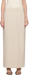 Le17septembre Beige Wool Maxi Skirt In Beige