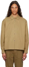 Le17septembre Beige Zip & Button Shirt In Beige