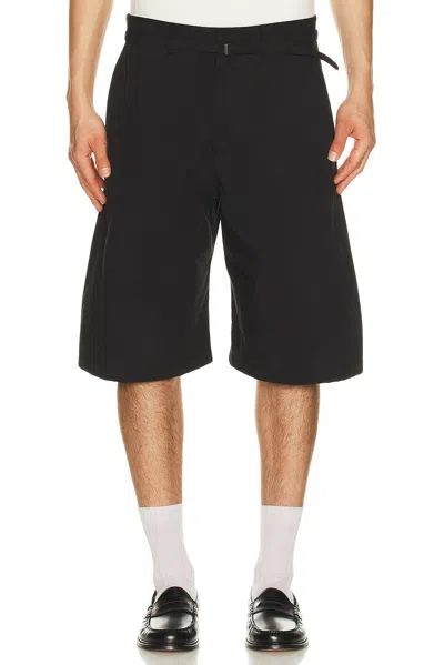 Le17septembre Belted Curved Shorts In Black