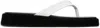 Le17septembre Black & White Leather Flip Flops In White
