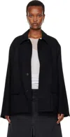Le17septembre Black Wool Field Jacket In Black