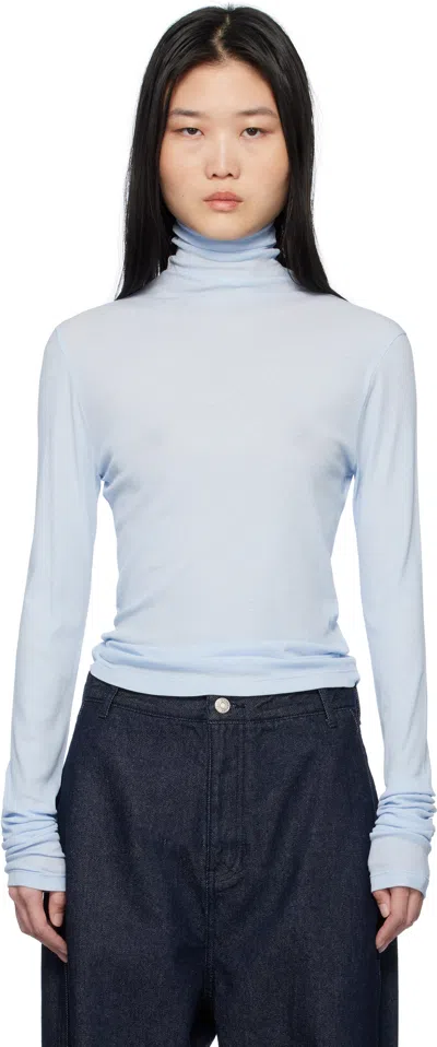 Le17septembre Blue Sheer Turtleneck